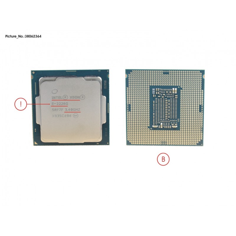 38062364 - CPU XEON E-2226G 3.4GHZ 80W