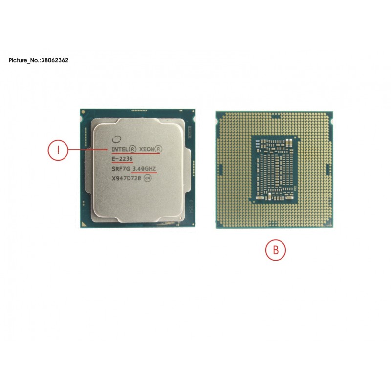 38062362 - CPU XEON E-2236 3.4GHZ 80W