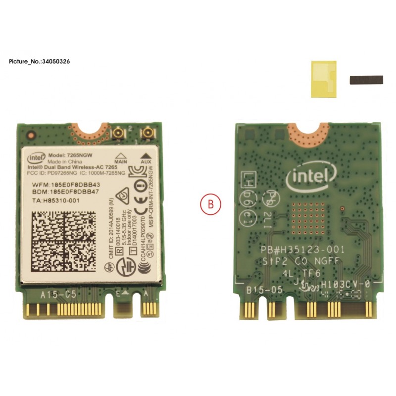 34050326 - WLAN MOD INT AC INCL. BT(W/SHT) NON VPRO