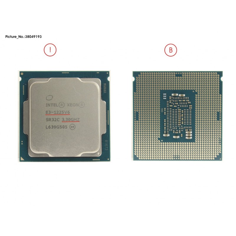 38049193 - CPU XEON E3-1225V6 3.3GHZ 73W