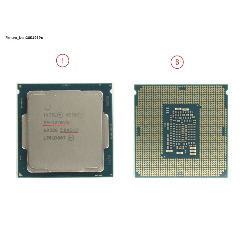 38049196 - CPU XEON E3-1270V6 3.8GHZ 72W