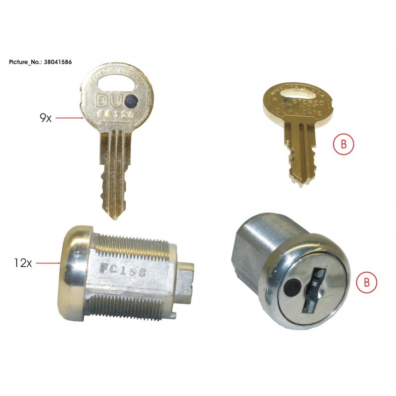 38041586 - 9 KEYLOCK SET + 9 KEY 1 NUM UNIQUE