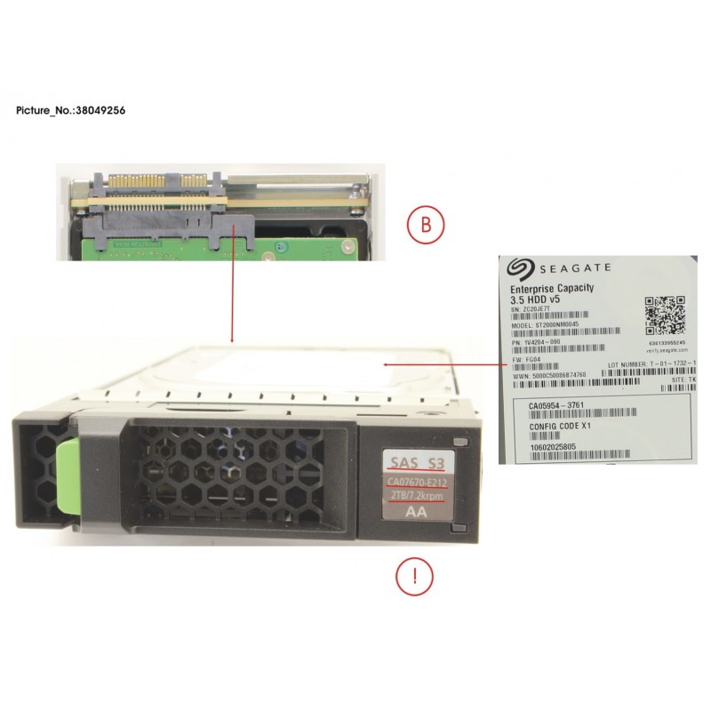 38049256 - DX S3 HD NLSAS 2TB 7.2 3.5 X1