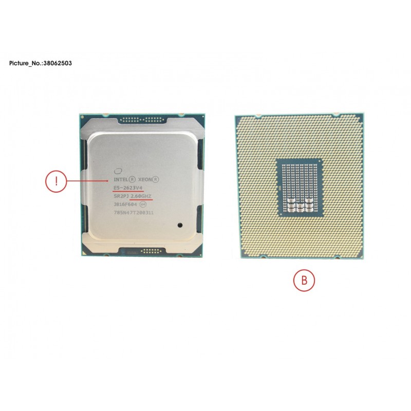 38062503 - CPU XEON E5-2623V4 2.6GHZ 85W