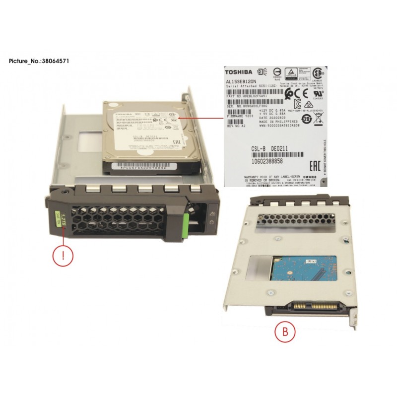 38064571 - HD SAS 12G 1.2TB 10K LFF HP EP