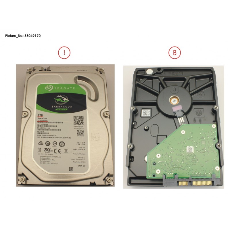 38049170 - HDD 2TB SATA S3 7.2K 3.5' 4K