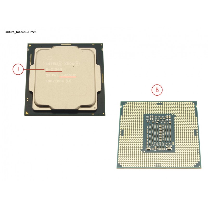 38061923 - CPU XEON E-2124G 3.4GHZ 71W