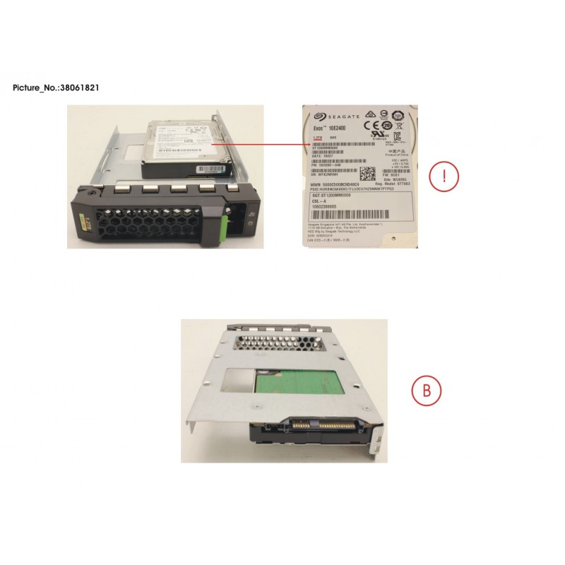 38061821 - HD SAS 12G 1.2TB 10K 512N HOT PL 3.5" EP