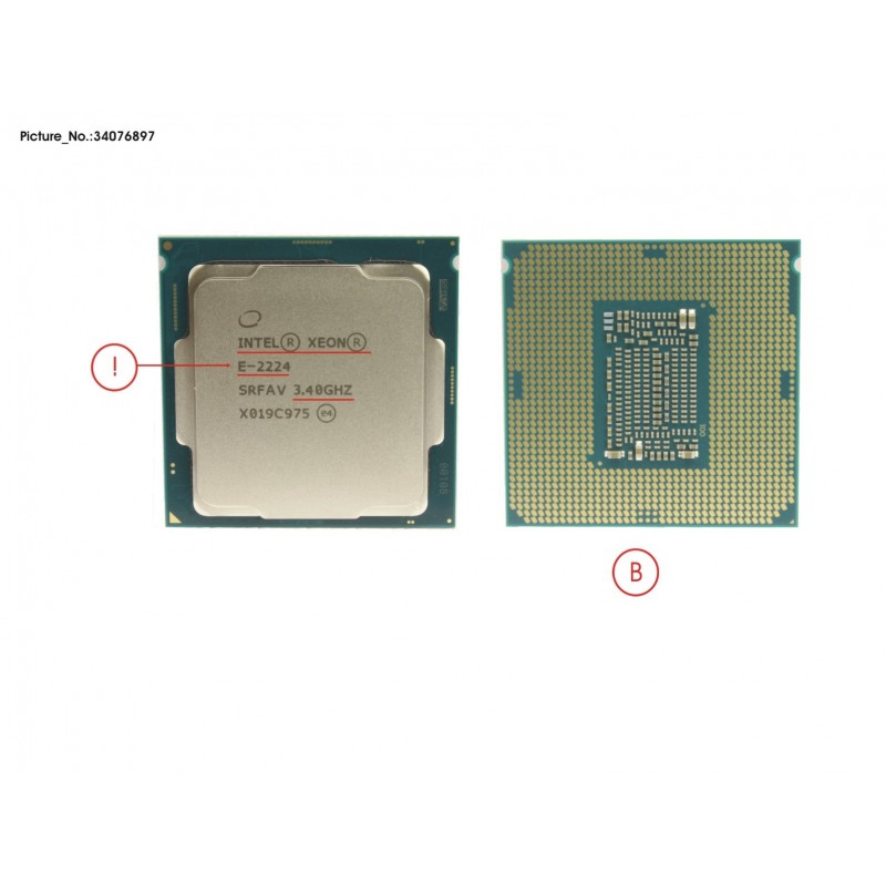 34076897 - CPU XEON E-2224 3,4GHZ 71W