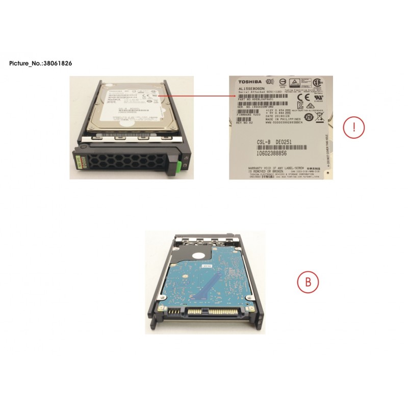 38061826 - HD SAS 12G 600GB 10K 512N HOT PL 2.5" EP