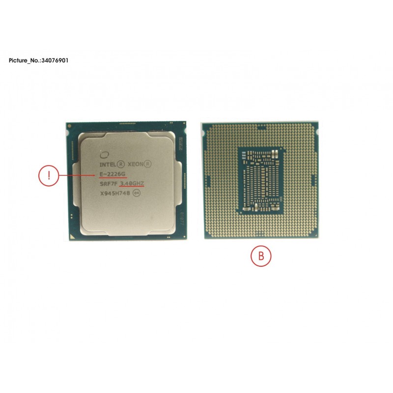 34076901 - CPU XEON E-2226G 3,4GHZ 80W