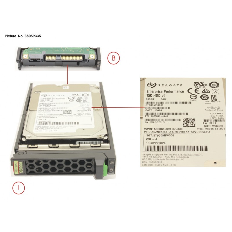 38059335 - HD SAS 12G 900GB 15K HOT PL 2.5' EP