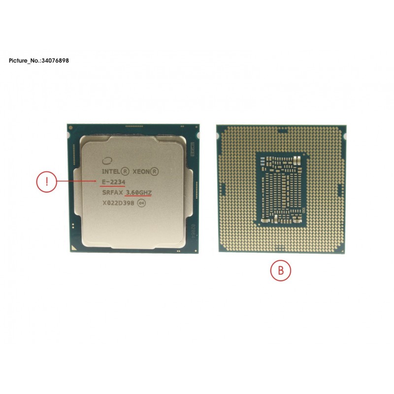 34076898 - CPU XEON E-2234 3,6GHZ 71W