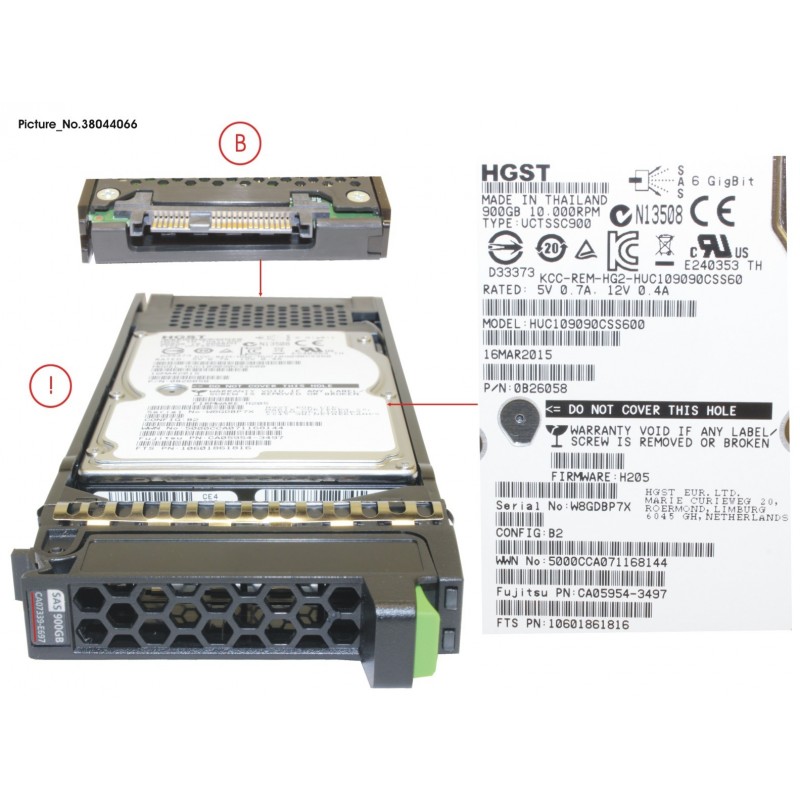 38044066 - DX S2 HD SAS 900G 10K 2.5 X1