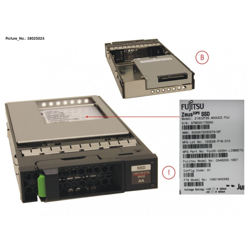 38025026 - DX S2 MLC SSD SAS 800G 3.5 X1