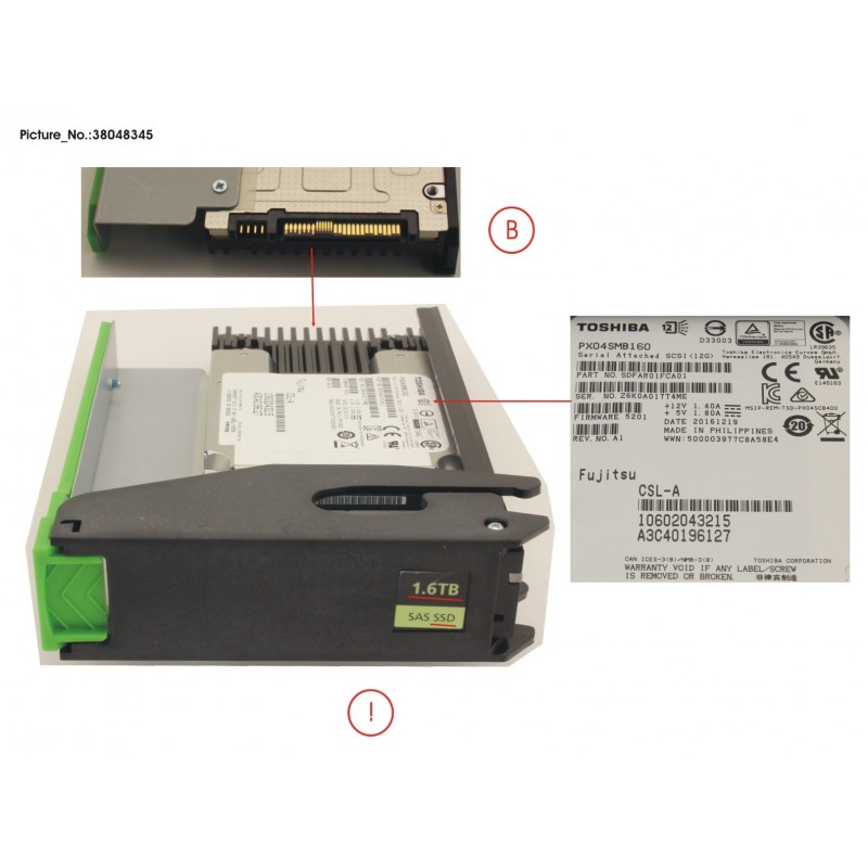 38048345 - JX60 S2 MLC SSD 1.6TB 10DWPD SPARE