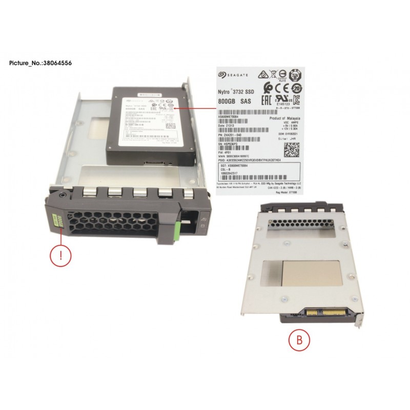 38064556 - SSD SAS 12G WI 800GB IN LFF SLIM