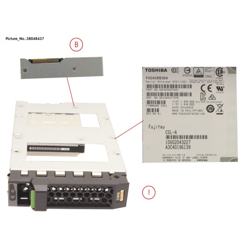 38048437 - SSD SAS 12G 3.84TB READ-INT. 3.5' H-P EP