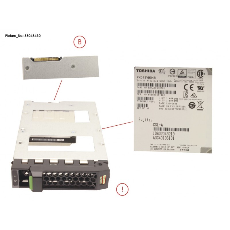 38048430 - SSD SAS 12G 480GB MIXED-USE 3.5' H-P EP