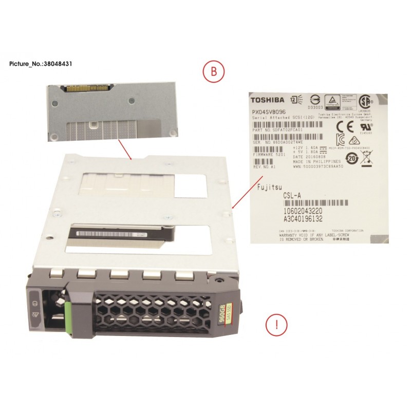 38048431 - SSD SAS 12G 960GB MIXED-USE 3.5' H-P EP
