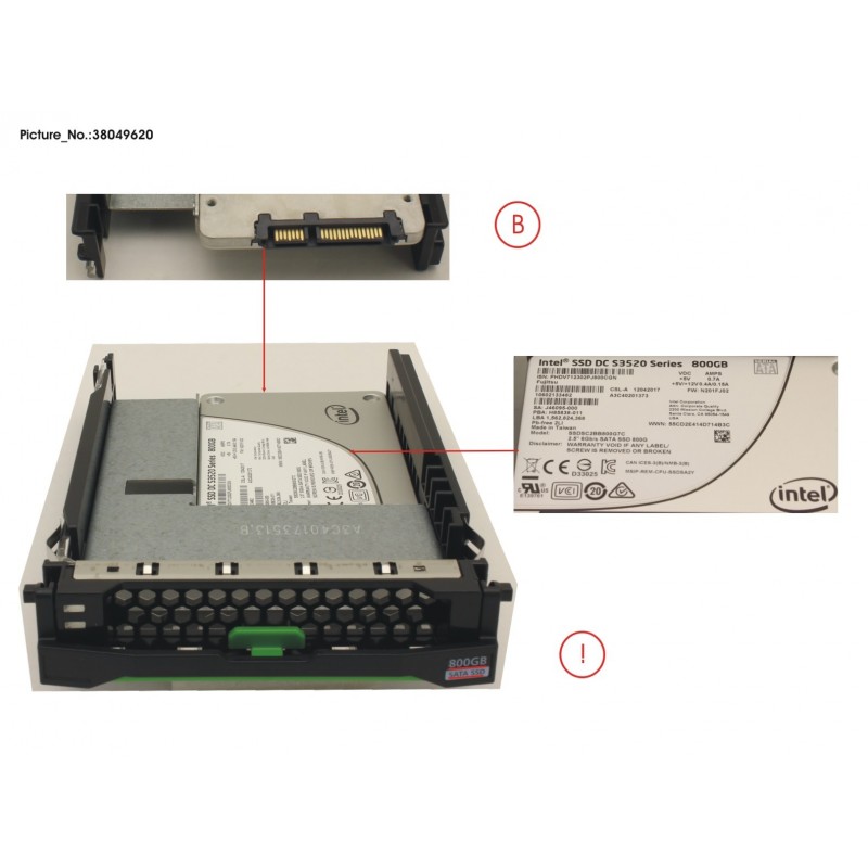 38049620 - SSD SATA 6G 800GB READ-INT. 3.5' H-P EP