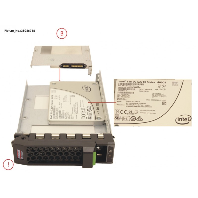 38046716 - SSD SATA 6G 400GB WRITE-INT. 3.5' H-P EP