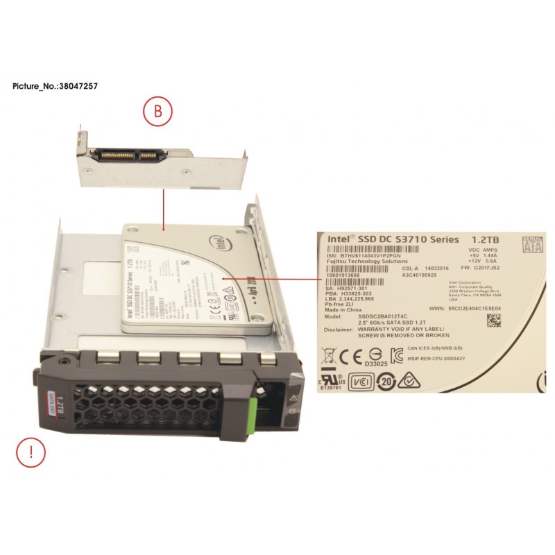 38047257 - SSD SATA 6G 1.2TB WRITE-INT. 3.5' H-P EP