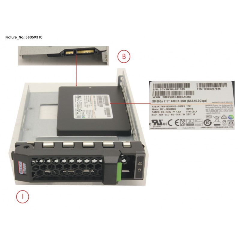 38059310 - SSD SATA 6G 480GB MIXED-USE 3.5' H-P EP