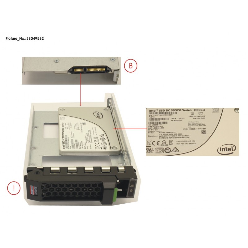 38049582 - SSD SATA 6G 800GB READ-INT. 3.5' H-P EP