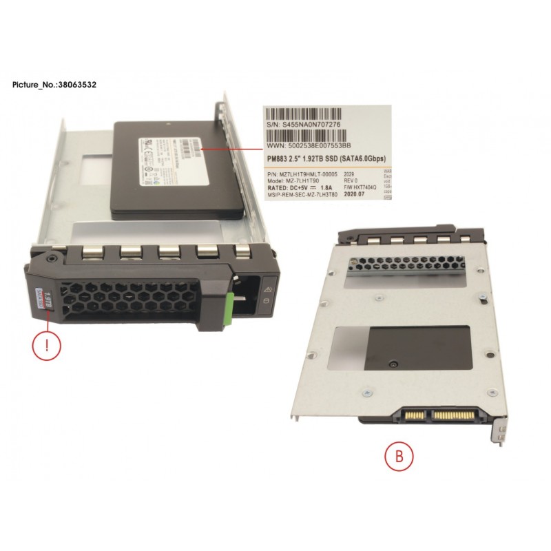 38063532 - SSD SATA 6G RI 1920GB IN LFF SLIM
