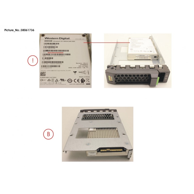 38061736 - SSD SAS 12G 400GB MIXED-USE 3.5' H-P EP