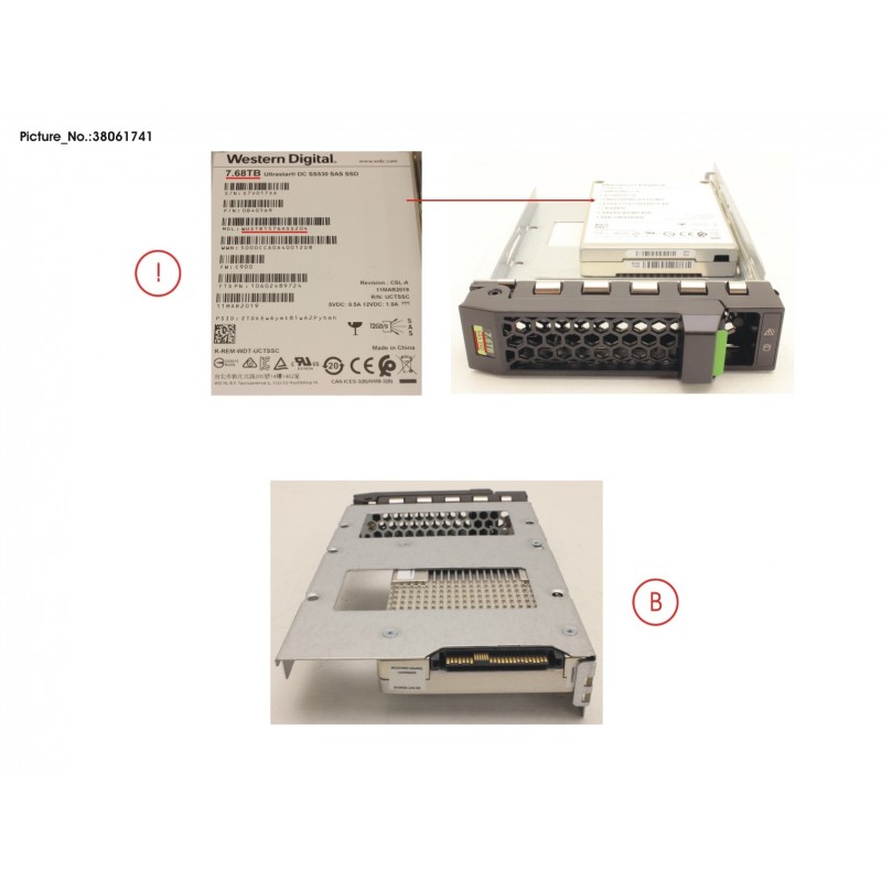 38061741 - SSD SAS 12G 7.68TB READ-INT. 3.5' H-P EP