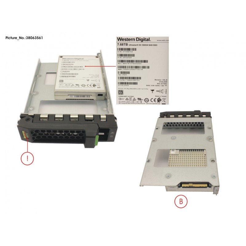 38063561 - SSD SAS 12G 7680GB RI SFF IN LFF NEXPDES