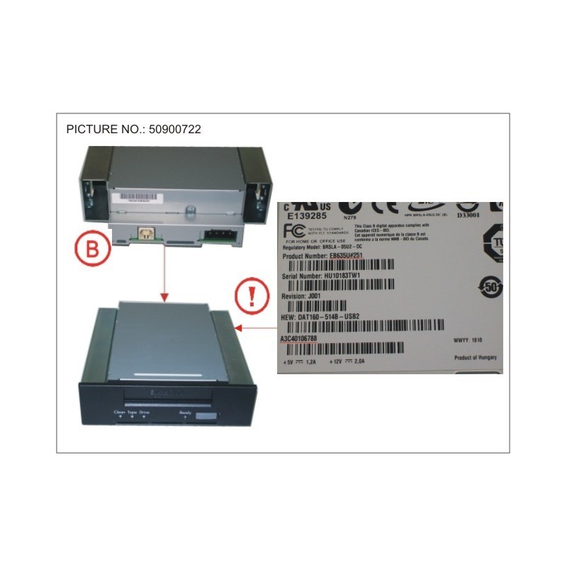 38009870 - TAPE KIT DDS GEN6 80GB USB 5.25' INT.