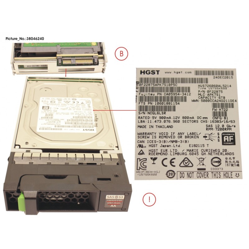 38046240 - DX S3 HD NLSAS 6TB 7.2 3.5