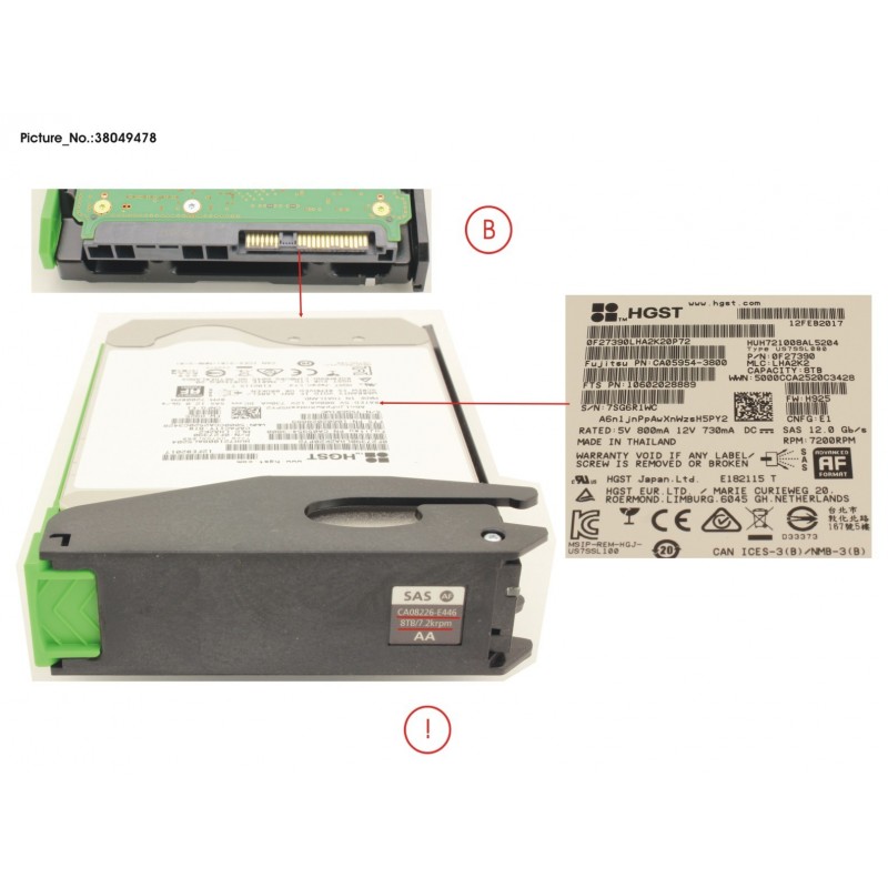 38049478 - DX S4 HDDE HD DRIVE 8TB 7.2K AF