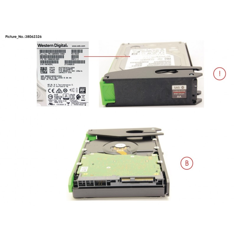 38062326 - DX S3/S4 HDDE HD DRIVE 8TB 7.2K