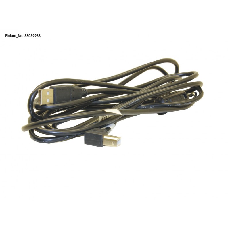 38039988 - USB A TO B 90 DEG CABLE 2.0M