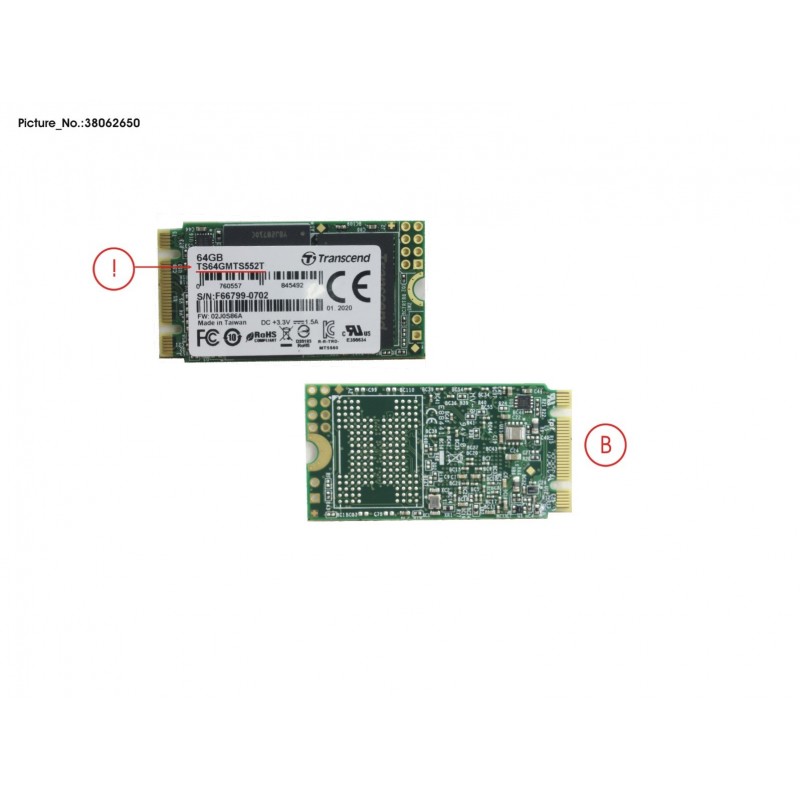 38062650 - SSD M2.2242 SATA 64GB 3DTLC