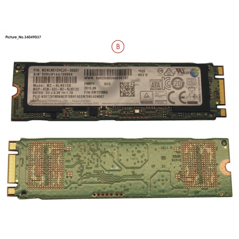 34049037 - SSD S3 M.2 2280 PM871 512GB (OPAL)