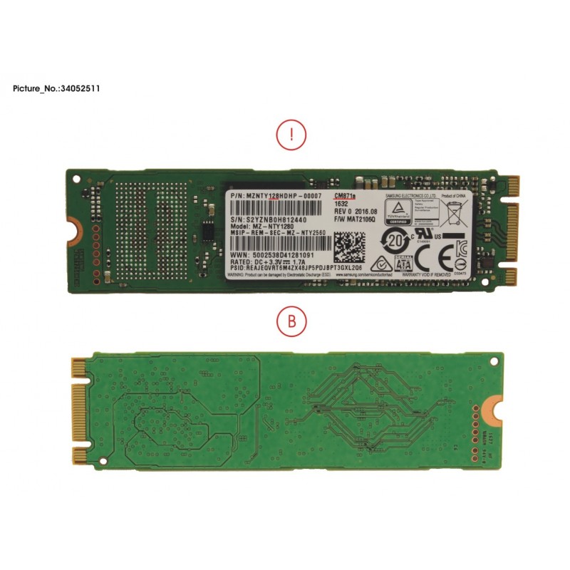 34052511 - SSD S3 M.2 2280 CM871A 128GB (OPAL)