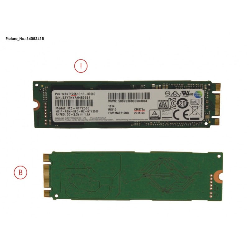 34052415 - SSD S3 M.2 2280 CM871A 256GB