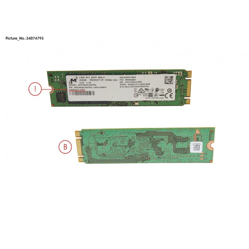 34074793 - SSD S3 M.2 2280 MOI 1300 256GB