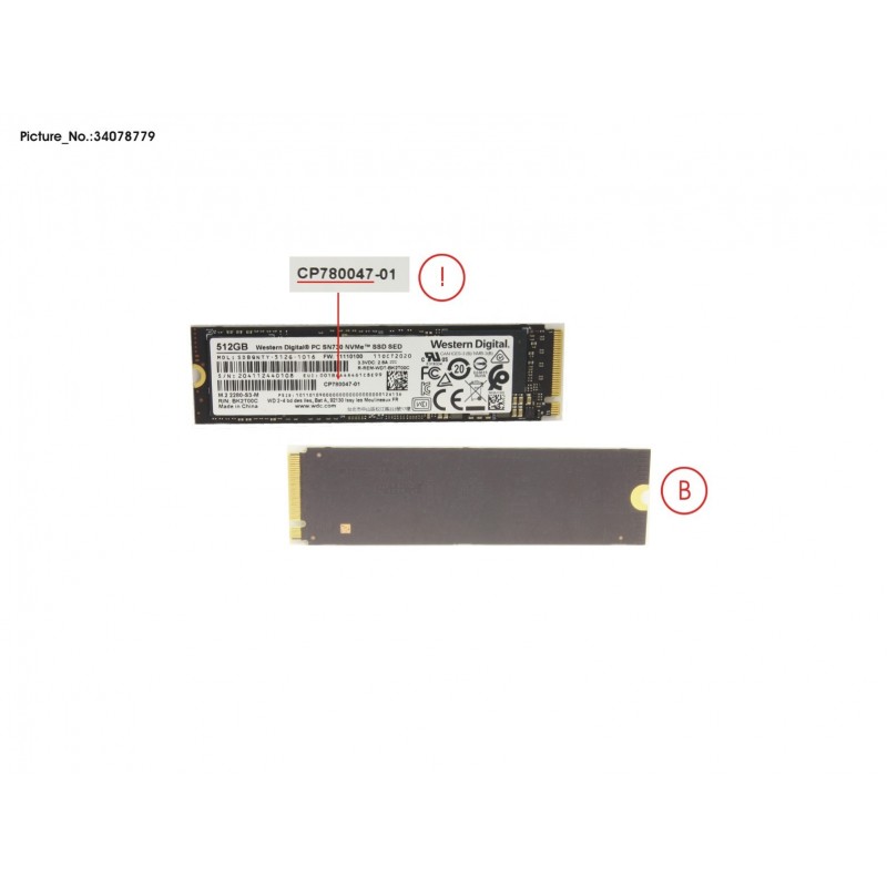 34078779 - SSD PCIE M.2 SN730 512GB (FDE)