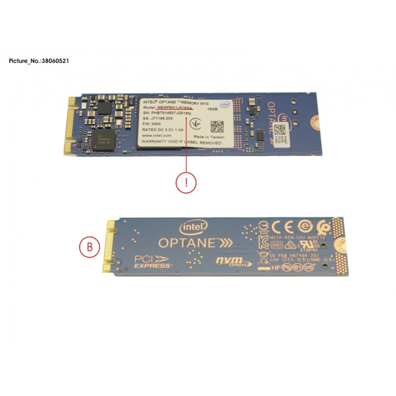 38060521 - SSD PCIE M.2 2280 16GB