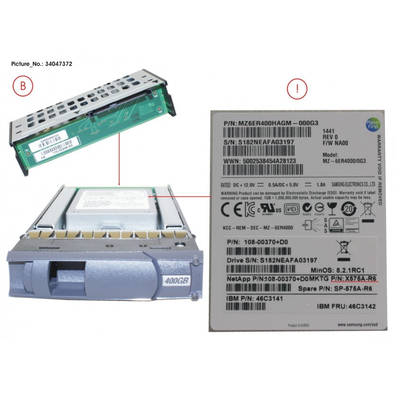 34047372 - SSD, 400GB, DS424X