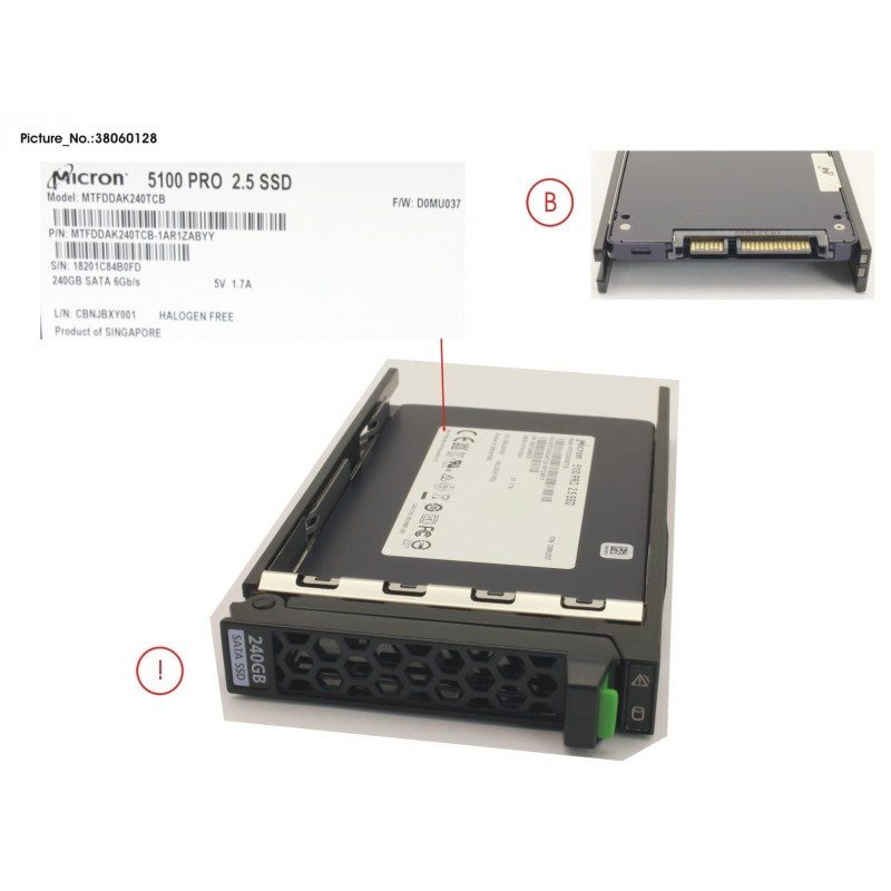 38060128 - SSD SATA 6G 240GB READ-INT. 2.5' H-P EP