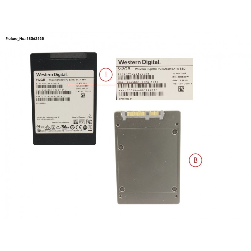 38062535 - SSD S3 512GB 2.5 SATA MLC (7MM)
