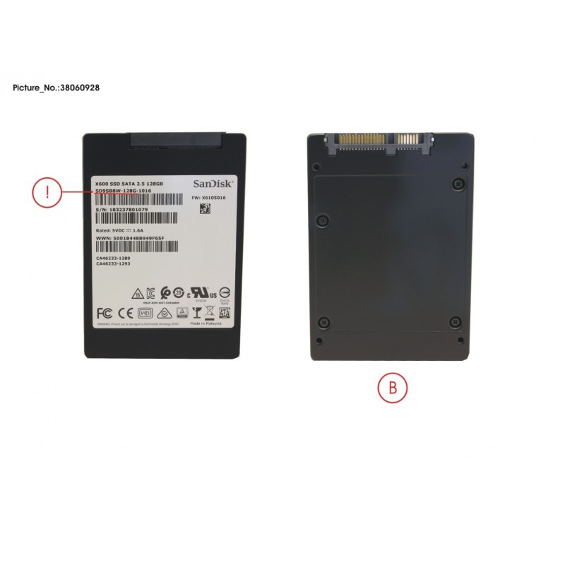 38060928 - SSD S3 128GB 2.5 SATA (7MM)
