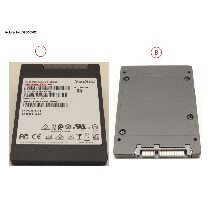 38060592 - SSD S3 256GB 2.5 SATA (7MM)